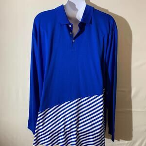 Mens Tabasco sport shirt long sleeve 3XL blue and white excellent condit…